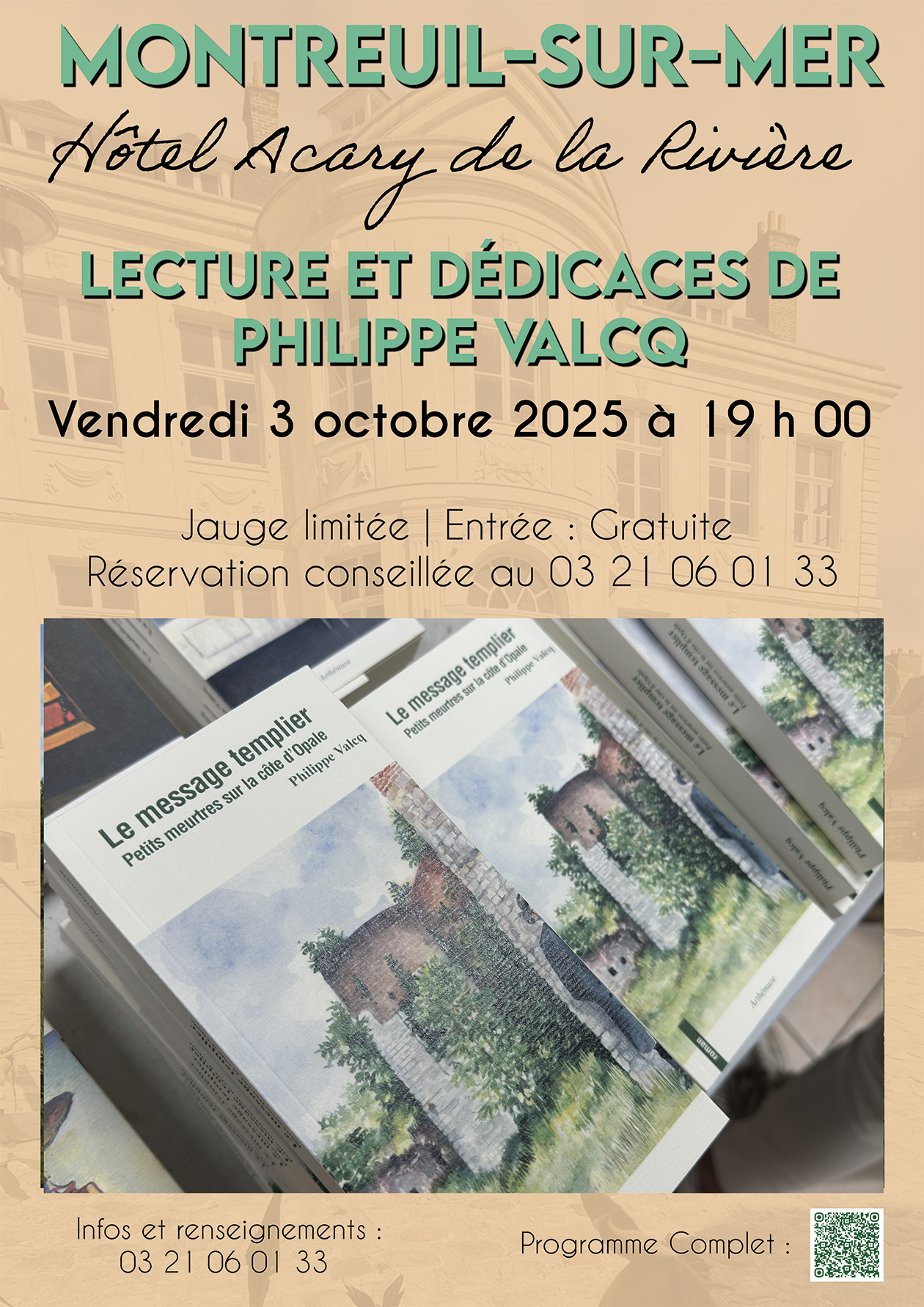 Lecture et dédicaces de l'auteur Montreuillois Philippe Valcq