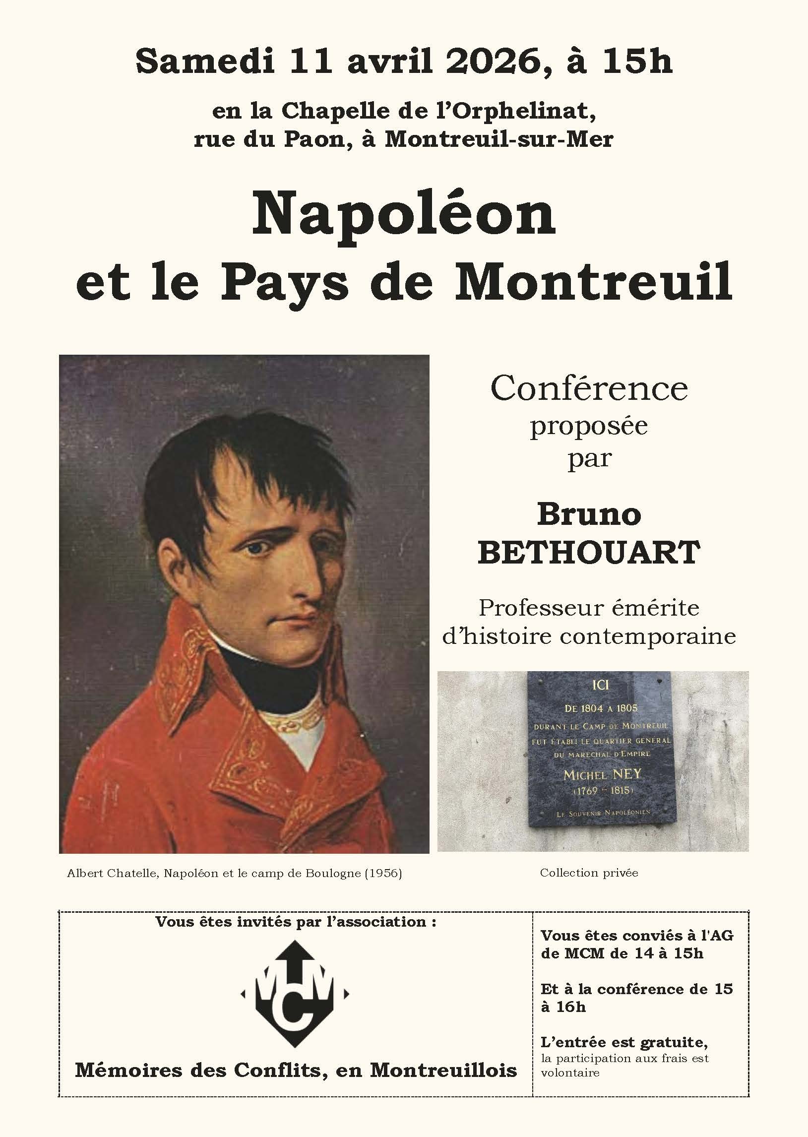 Conférence Napoléon et le Pays de Montreuil
